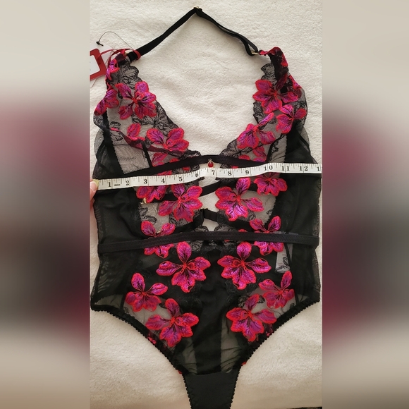 Wicked Weasel Crave Flores Black & Pink Bodysuit - Picture 5 of 5